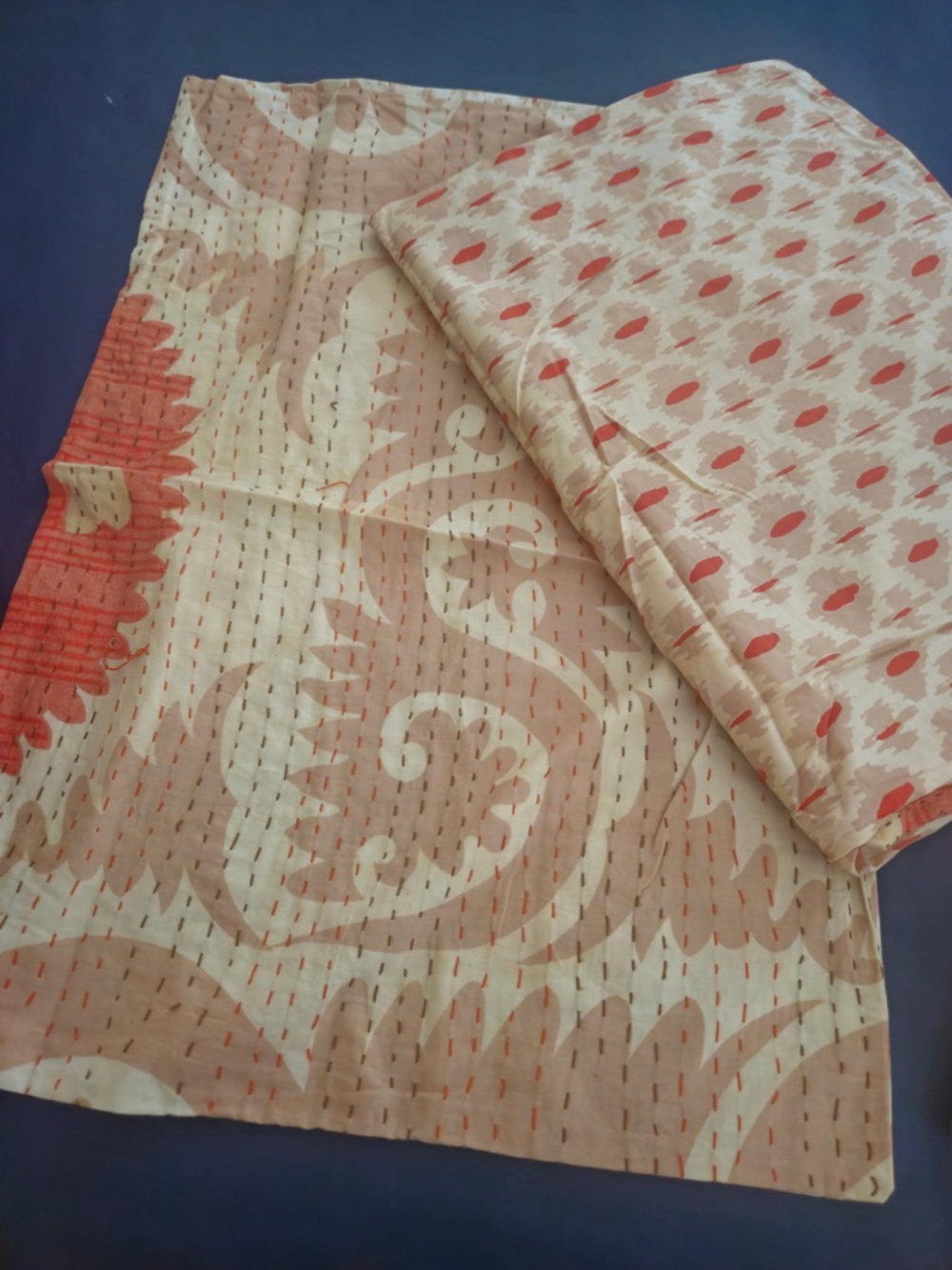Reversible Queen Anthropologie duvet w/ 2 standard shams and 1 Euro sham. - Picture 4 of 5